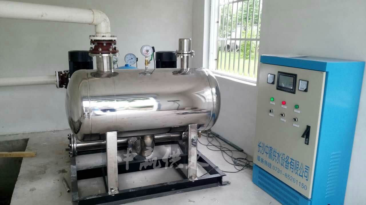 無負壓無吸程供水設備安裝調試完畢，正常運行