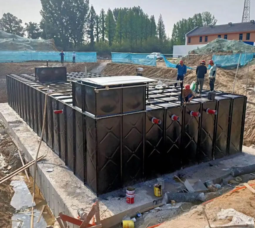 抗震抗浮地埋式箱泵一體化消防泵站保證了泵站的穩(wěn)定性和消防系統(tǒng)